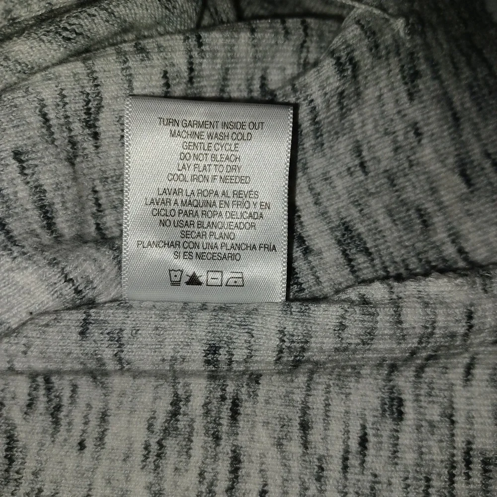 Women's‎ Basic Editions Black & White Open Cardigan with Front Pockets Size 2X
